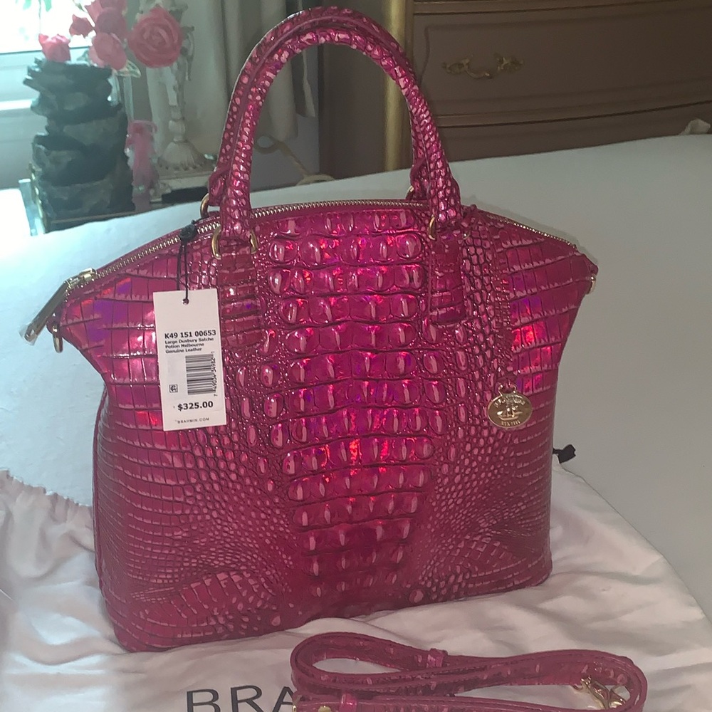 Brahmin Potion Melbourne pink purple Large Duxbury + Veronica Wallet NWT - Picture 3 of 8
